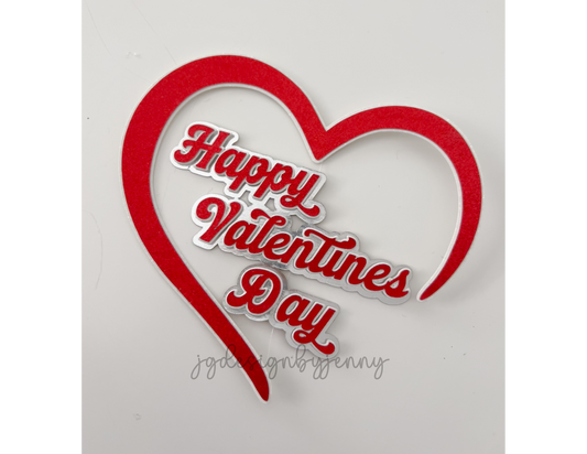 Floating Happy Valentines Bouquet Topper